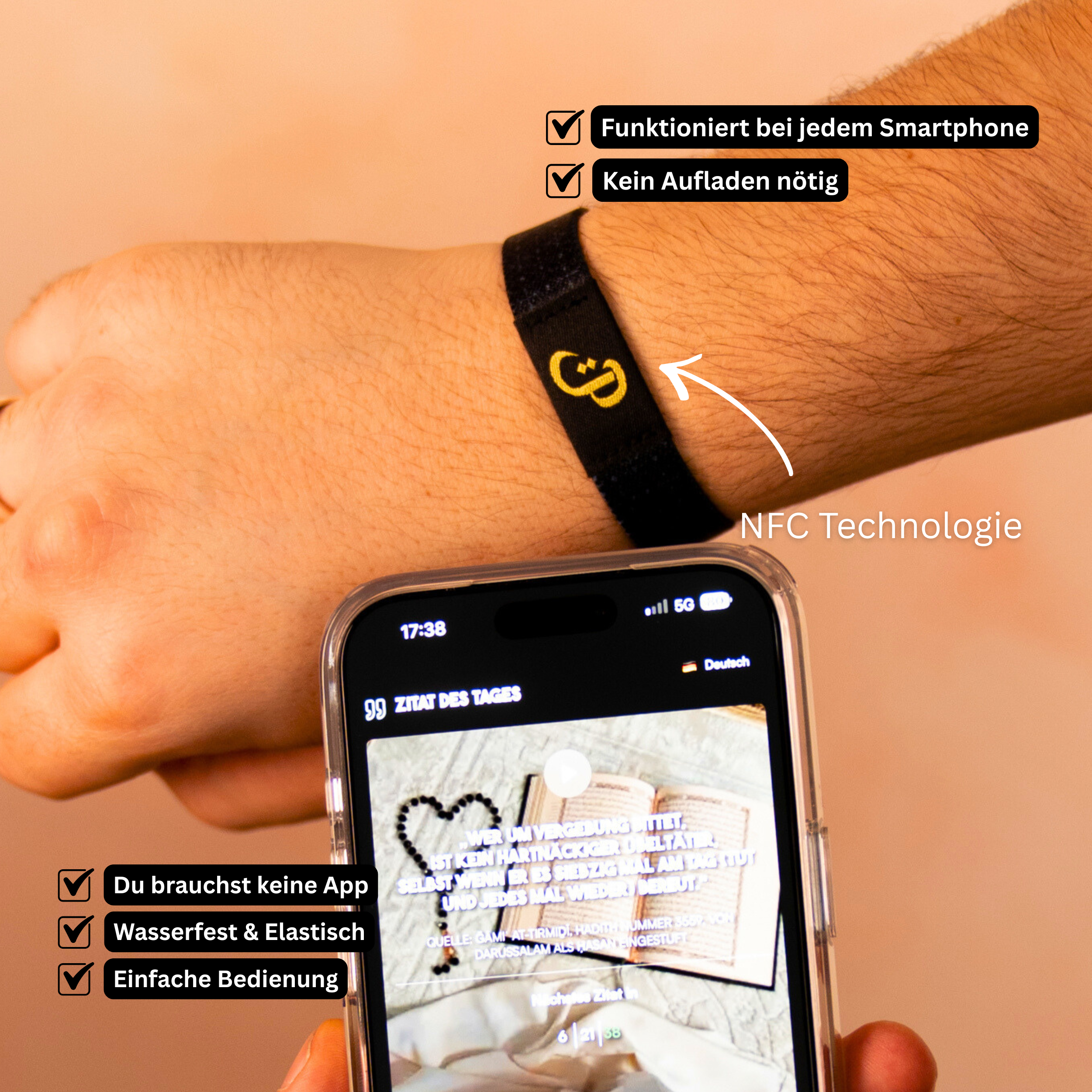 NFC Stoffarmband